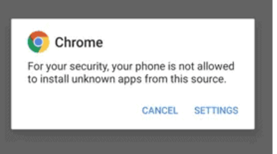 Allow unknown apps