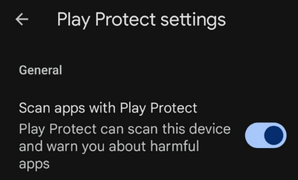 Play Store menu